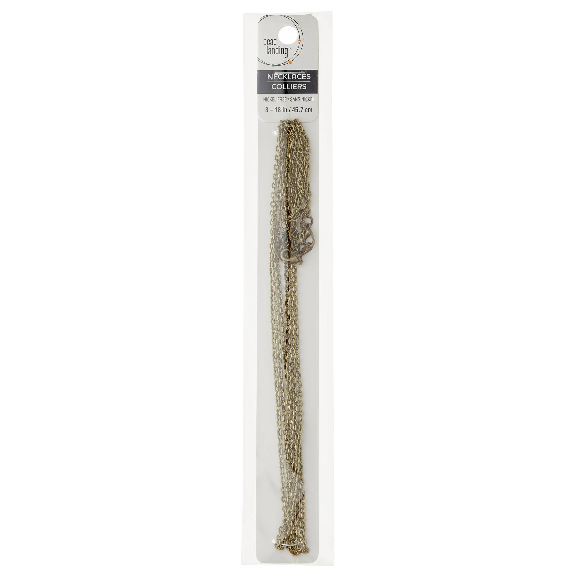 12 Packs: 3 ct. (36 total) 18" Antique Gold-Plated Chain by Bead Landing™